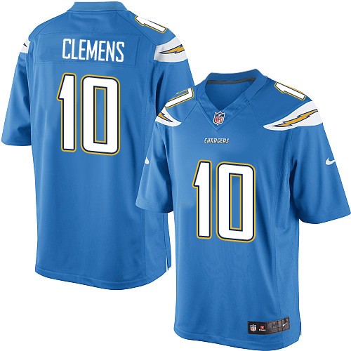 Men's Limited Kellen Clemens Nike Jersey Electric Blue Alternate - #10 NFL Los Angeles Chargers